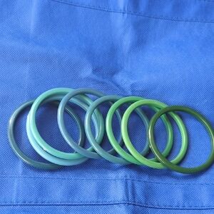 Elegant Green and Blue Bangle Set